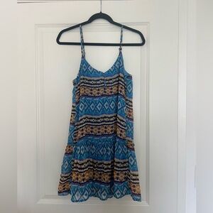 En Crème Blue and Multicolor Dress